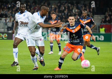 Montpellier's Remy Cabella during the French First League soccer match, AJ Auxerre Vs Montpellier HSC at Abbe-Deschamps stadium in Auxerre, France on May 20th, 2012. Montpellier won 2-1. Photo by Henri Szwarc/ABACAPRESS.COM Stock Photo