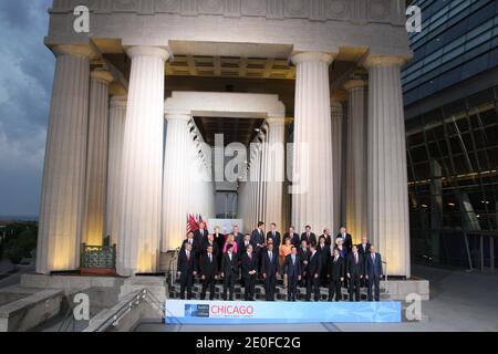 (First row L-R) : Prime Minister of Canada Stephen Harper, President of Bulgaria Rosen Plevneliev, Prime Minister of Belgium Elio Di Rupo, Prime Minister of Albania Dr. Sali Berisha, President of the United States of America Barack Obama, NATO Secretary General Anders Fogh Rasmussen, Prime Minister of the United Kingdom David Cameron, President of Turkey Abdullah Gul, Prime Minister of Spain Mariano Rajoy, President of Slovenia Danilo Turk. (Second row L-R): President of Croatia Ivo Josipovic, President of the Czech Republic Vaclav Klaus, Prime Minister of Denmark Helle Thorning-Schmidt, Presi Stock Photo