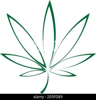 Cannabis leaf vector illustration icon design vector cannabis or marijuana icon logo for medical or pharmacy industry Stock Vector