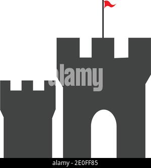Castle vector illustration icon Logo Template design Stock Vector