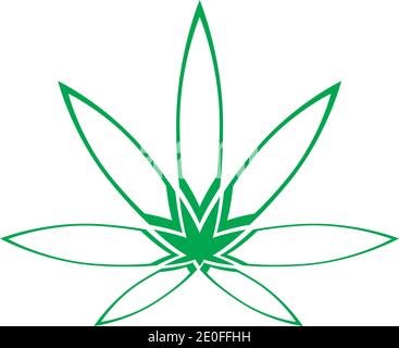 Cannabis leaf vector illustration icon design vector cannabis or marijuana icon logo for medical or pharmacy industry Stock Vector
