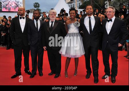 Anthony Hemingway, David Oyelowo, George Lucas, Melody Hobson, Cuba Gooding Jr and guest arriving at 'Cosmopolis' premiere at the 65th Cannes film festival, in Cannes, southern France, on May 25, 2012. Photo by Aurore Marechal/ABACAPRESS.COM Stock Photo