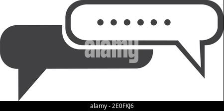 Chat Bubbles Vector Icon illustration design,Chat and Speech Bubble Icons Set Vector Stock Vector