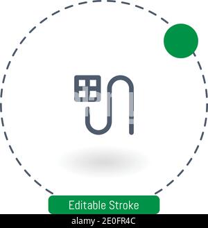 track vector icon editable stroke outline icons for web and mobile Stock Vector