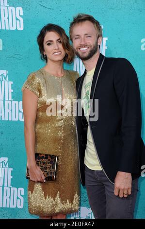 Nikki Reed and Paul McDonald attend the 2012 MTV Movie Awards held at the Gibson Theatre in Universal City, Los Angeles, CA, USA on June 3, 2012. Photo by Lionel Hahn/ABACAPRESS.COM Stock Photo