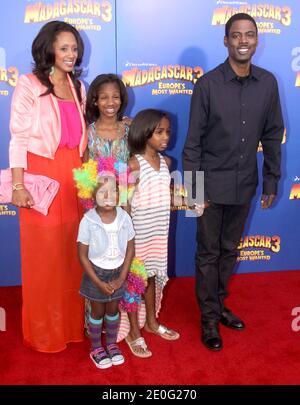 Actor Chris Rock with his wife Malaak Compton-Rock and their children Lola Simone Rock, Zahra Savannah Rock attend the 'Madagascar 3: Europe's Most Wanted' premiere at the Ziegfeld Theater in New York, NY, USA, on June 7, 2012. Photo by Charles Guerin/ABACAPRESS.COM Stock Photo