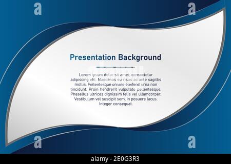 Stylish wave presentation background creative design Stock Vector