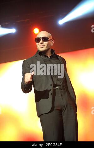 US rapper and record producer Armando Christian Perez aka Pitbull performs live at the Zenith concert hall in Paris, France on June 14, 2012. Photo by Nicolas Briquet/ABACAPRESS.COM Stock Photo