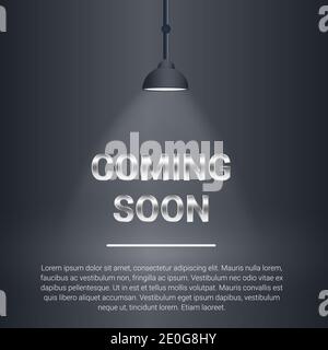 Coming soon background with spotlight design Stock Vector