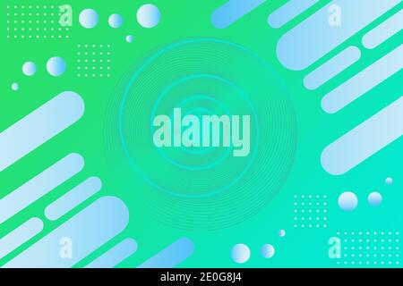 Gradient green blue geometric background Stock Vector