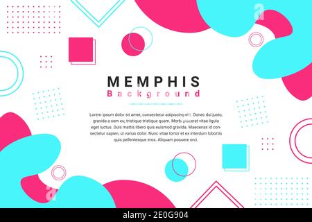 Modern geometric memphis background colorful design Stock Vector