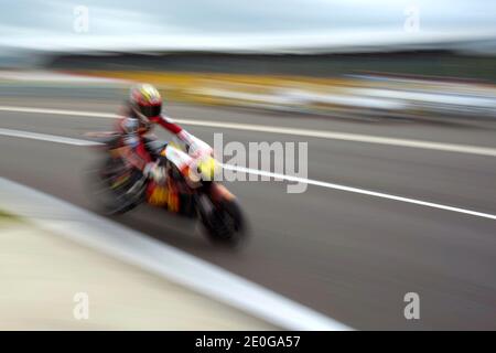 Spain's MotoGP rider Alvaro Bautista from Honda Gresini during Great Britain MotoGP Grand Prix in Silverstone. On Saturday 16 June 2012. Photo by Malkon/ABACAPRESS.COM Stock Photo