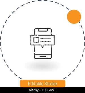 pop up vector icon editable stroke outline icons for web and mobile Stock Vector
