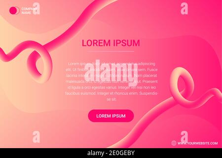 Beautiful banner with colorful fluid background Stock Vector