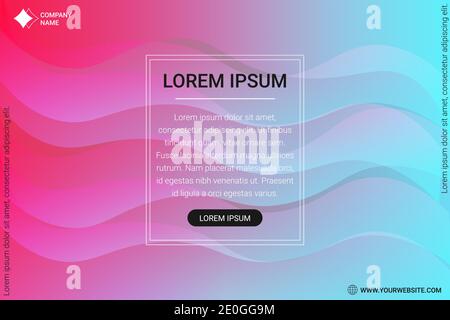 Stylish gradient wavy banner design Stock Vector