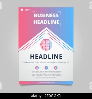 Business brochure cover page template Stock Vector