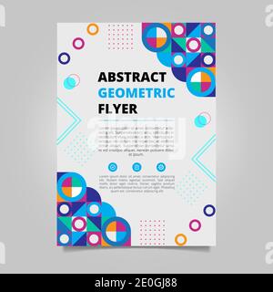 Modern geometric flyer design template Stock Vector