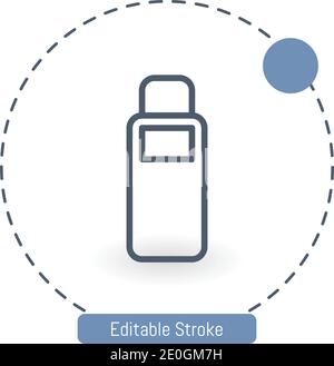 toner vector icon editable stroke outline icons for web and mobile Stock Vector