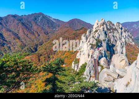 Ulsan Bawi peak at Seoraksan national park in the Republic of Korea Stock Photo