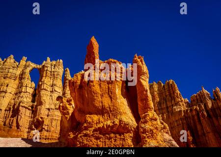 Wall of Windows in Bryce Amphitheater, Bryce Canyon National Park, Utah Stock Photo