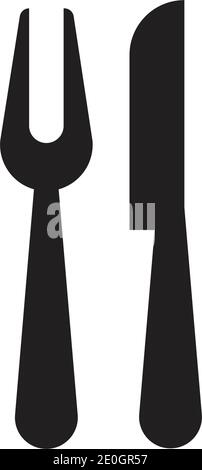 Cutlery vector icon illustration sign Cutlery and Kitchen Set Icon Design Template Stock Vector