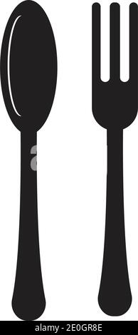 Cutlery vector icon illustration sign Cutlery and Kitchen Set Icon Design Template Stock Vector