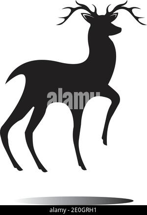 Deer Logo Template vector icon illustration design Stock Vector
