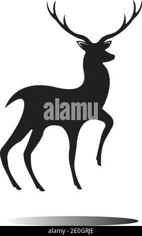 Deer Logo Template vector icon illustration design Stock Vector