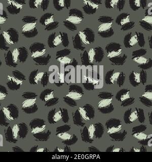 Green Animal Leopard Seamless Pattern Background for fashion textiles, graphics and crafts Stock Photo
