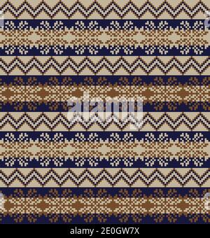 Christmas snowflake fair isle pattern background suitable for fashion textiles, knitwear Stock Vector