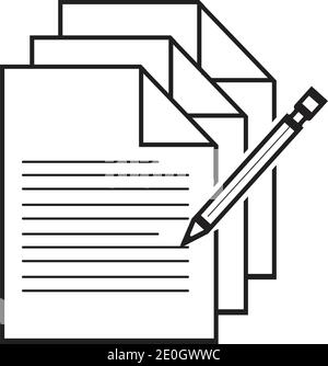 Documents icon stock vector illustration flat design Stock Vector