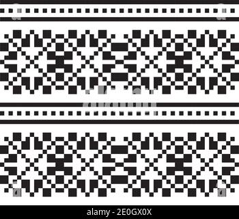Christmas snowflake fair isle pattern background suitable for fashion textiles, knitwear Stock Vector