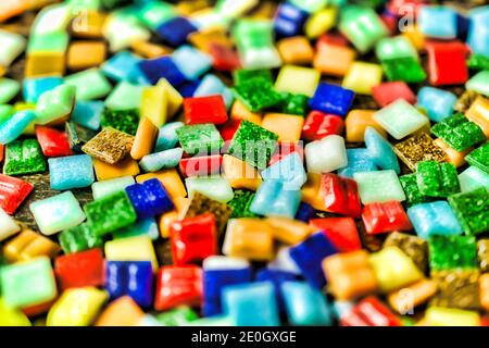background made of colorful cubes Stock Photo