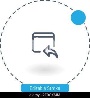 reply vector icon editable stroke outline icons for web and mobile Stock Vector