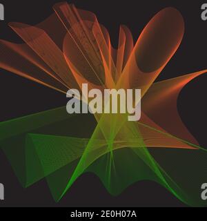 An abstract wavy psychedelic background image. Stock Vector