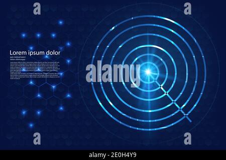 Circle blue target abstract technology innovation concept vector Stock Vector