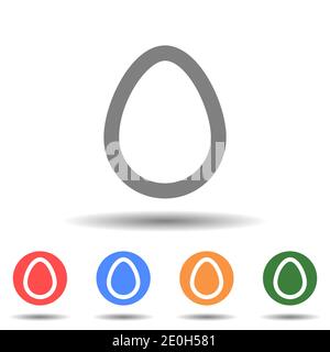 Egg vector icon in simple style Stock Vector