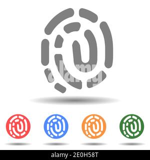 Fingerprint Touch ID vector icon isolated Stock Vector