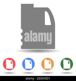 Fuel container, oil can vector icon Stock Vector