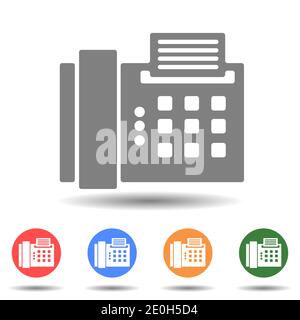 Fax phone icon vector isolated Stock Vector