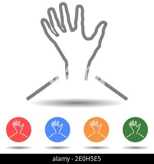 Creepy hand raise over the grave vector Stock Vector