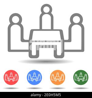 Brainstorming and teamwork vector icon Stock Vector