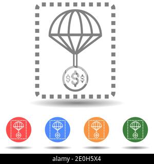 Money balloon with idea of saving vector icon Stock Vector