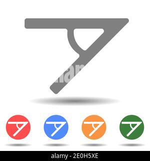 L square alignment ruler vector icon Stock Vector