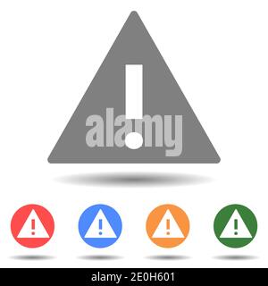 General warning sign with exclamation mark icon vector Stock Vector