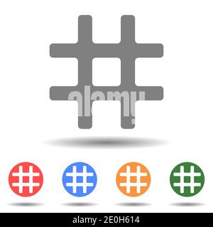 Hash number sign vector icon Stock Vector