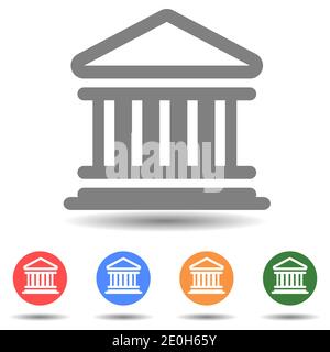 Government city hall building vector icon Stock Vector