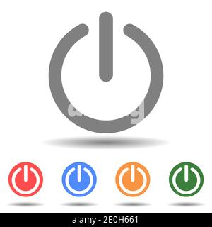 Turn on off button icon vector Stock Vector