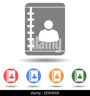 Phone address book vector icon isolated Stock Vector