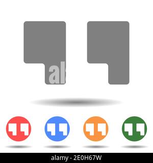 Quotation mark sign vector icon Stock Vector